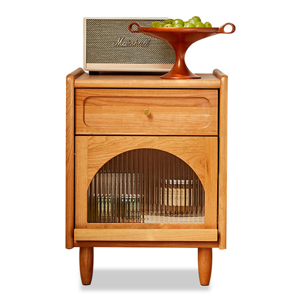 Impulse Wood 15.75" Cerise Solid wood + 2 drawers Nightstand Wayfair